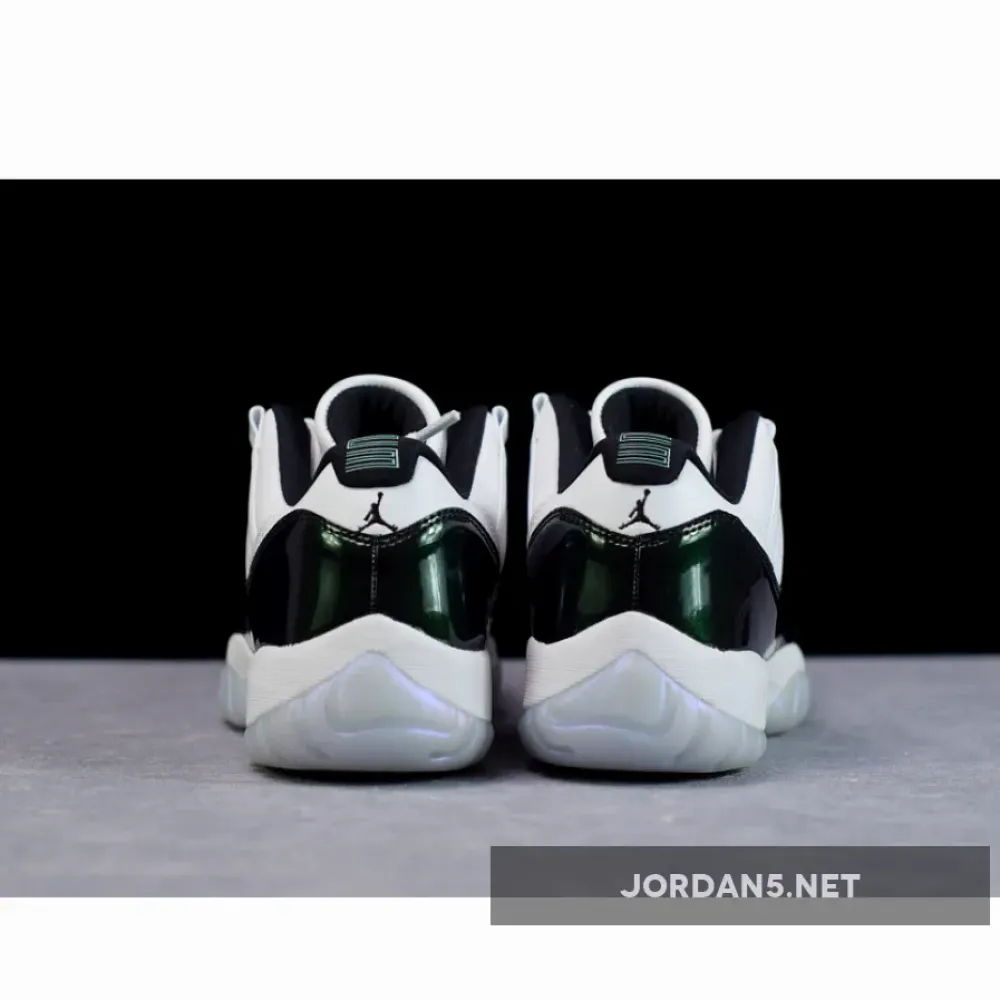 Air Jordan 11 Low “Easter” White/Emerald Rise-Black  528895-145