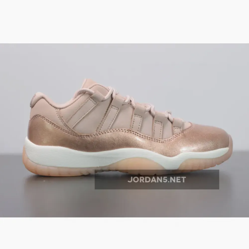 Air Jordan 11 Low GS “Rose Gold” Sail/Metallic Red Bronze-Gum Brown AH7860-105