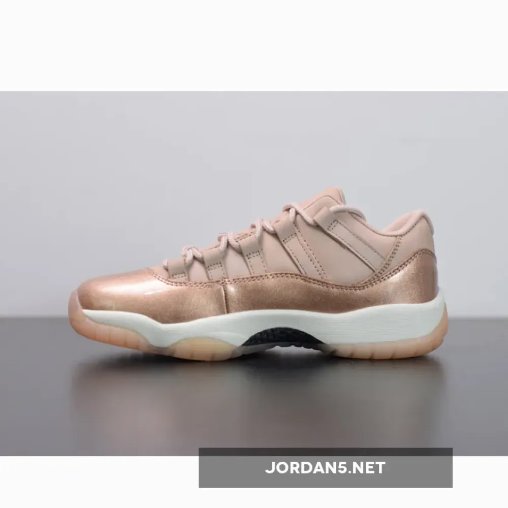 Air Jordan 11 Low GS “Rose Gold” Sail/Metallic Red Bronze-Gum Brown AH7860-105