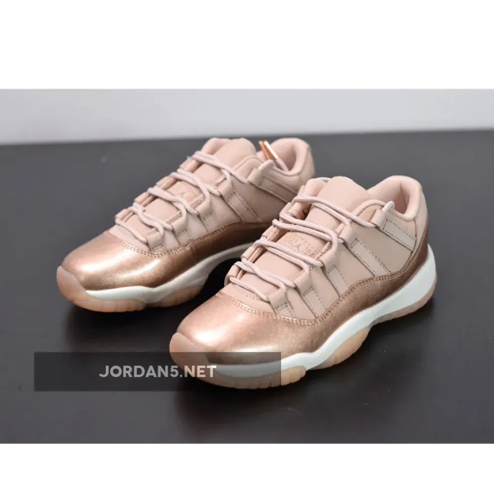 Air Jordan 11 Low GS “Rose Gold” Sail/Metallic Red Bronze-Gum Brown AH7860-105