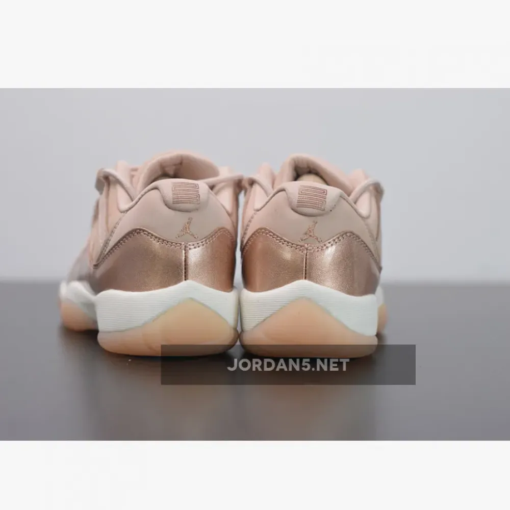 Air Jordan 11 Low GS “Rose Gold” Sail/Metallic Red Bronze-Gum Brown AH7860-105