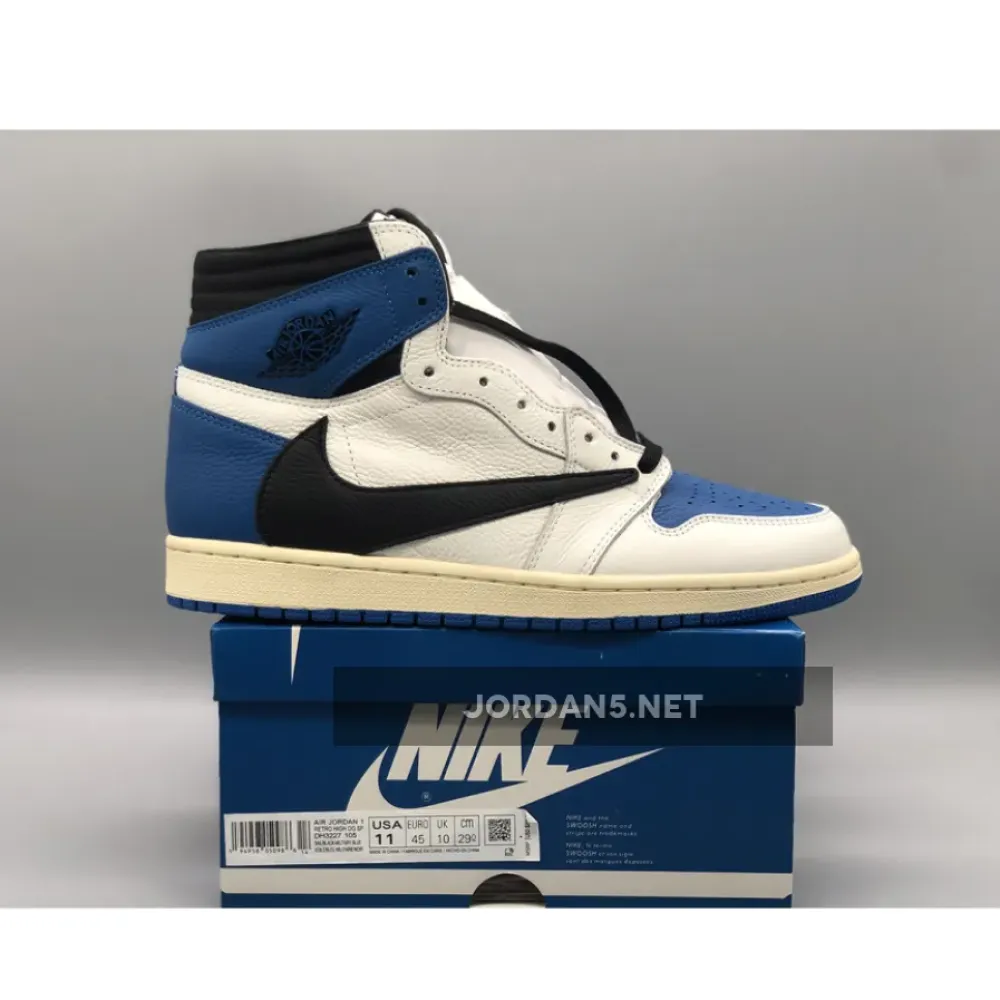 Travis Scott x Fragment x Air Jordan 1 High OG SP “Military Blue” DH3227-105
