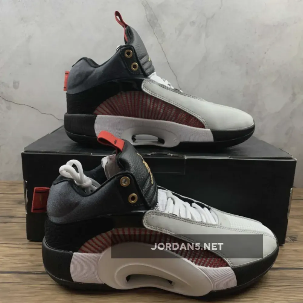 Titan x Air Jordan 35 Grey Charcoal Black Gold  DD4701-001