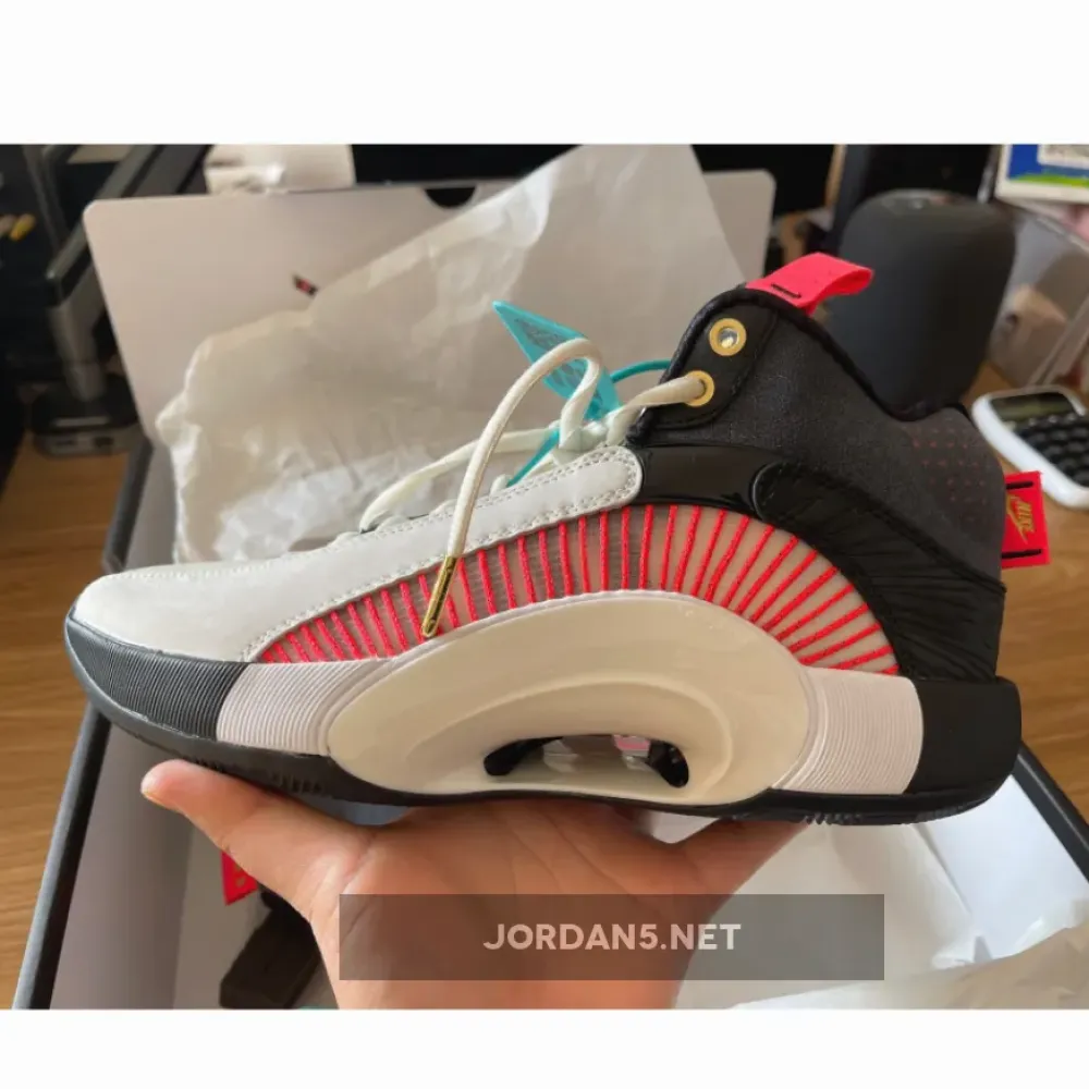 Titan x Air Jordan 35 Grey Charcoal Black Gold  DD4701-001