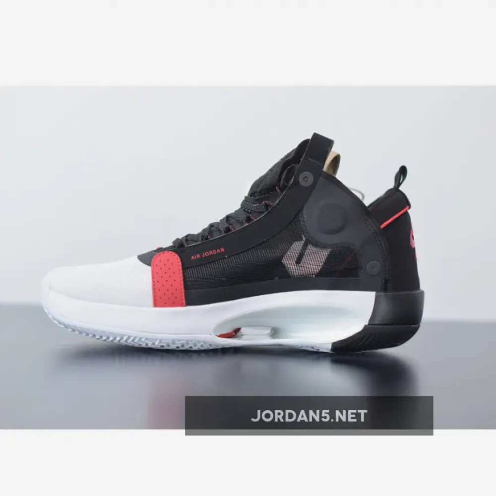 Air Jordan 34 “Bred” White/Orbit Red  AR3240-100