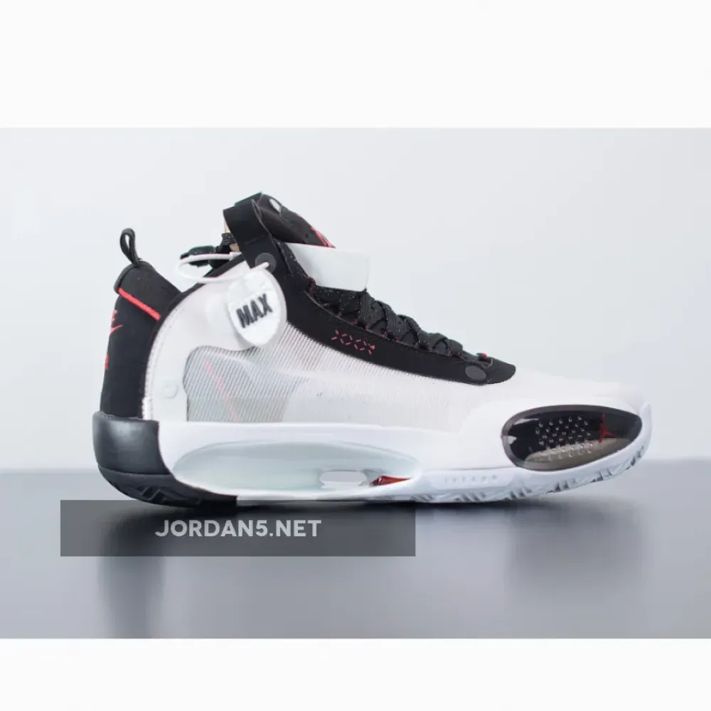 Air Jordan 34 “Bred” White/Orbit Red  AR3240-100