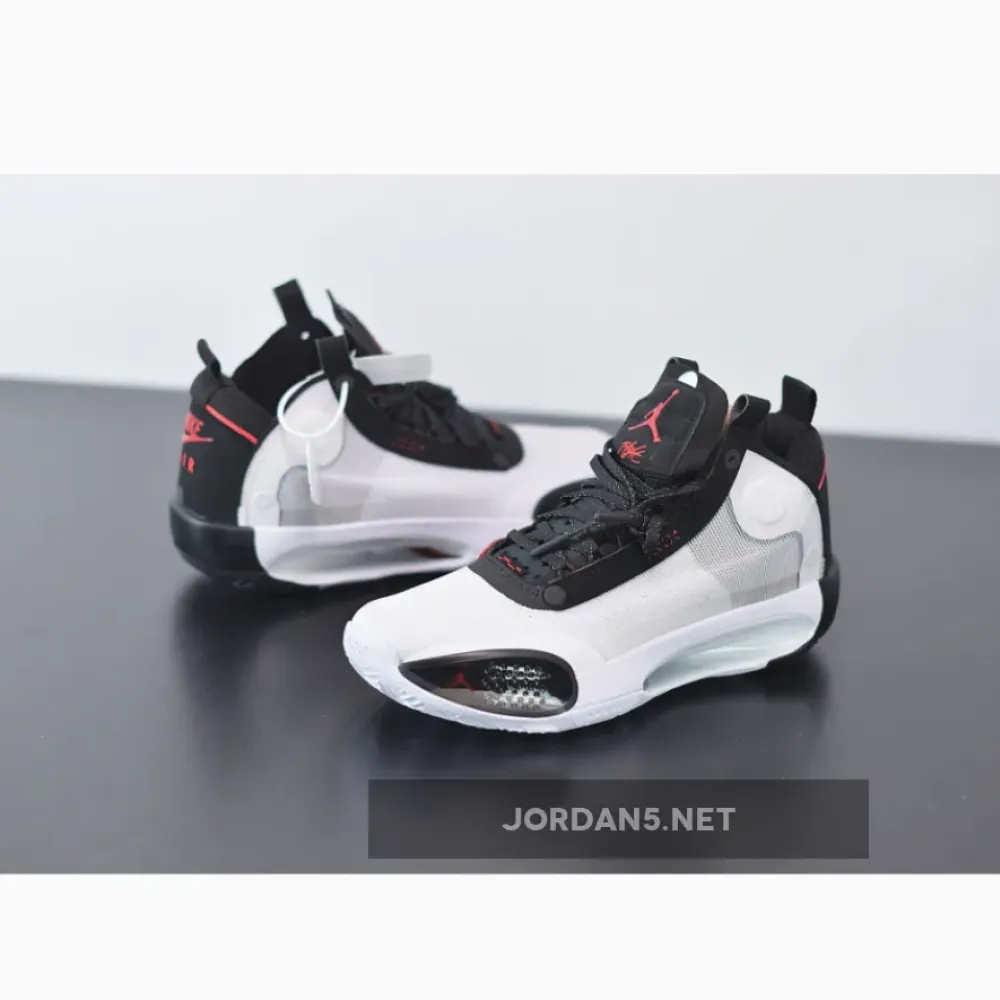 Air Jordan 34 “Bred” White/Orbit Red  AR3240-100