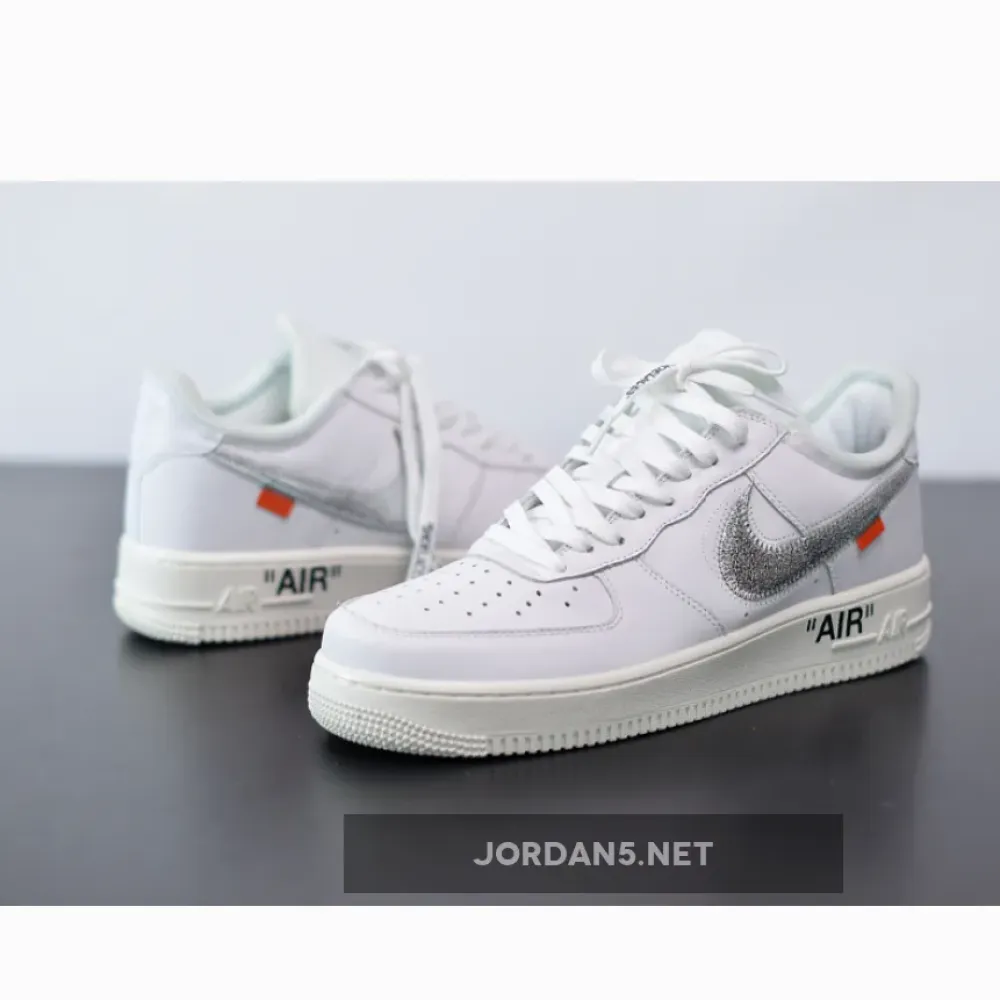 Off-White x Nike Air Force 1 Low “ComplexCon” White/Metallic Silver  AO4297-100