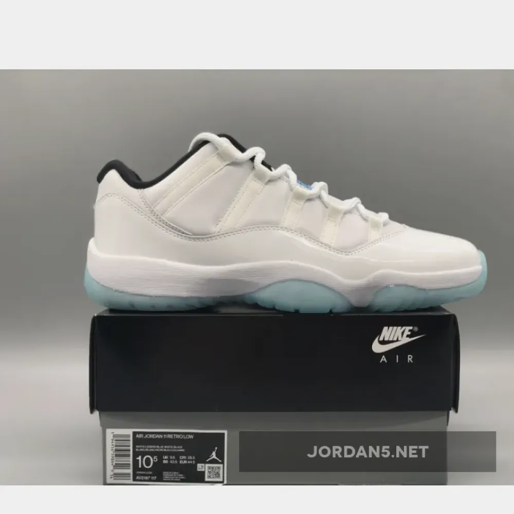 Air Jordan 11 Low “Legend Blue” White/Black-Legend Blue  AV2187-117