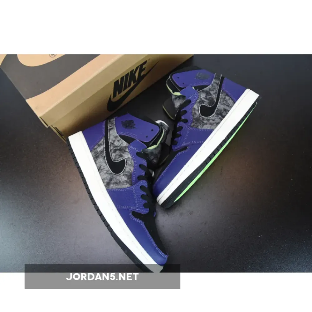 Air Jordan 1 Zoom Comfort “Bayou Boys” New Orchid/Lime Blast-Black DC2133-500