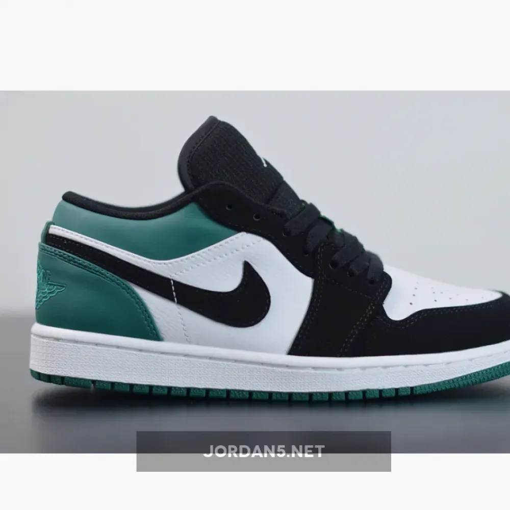 Air Jordan 1 Low White/Black-Mystic Green  553558-113