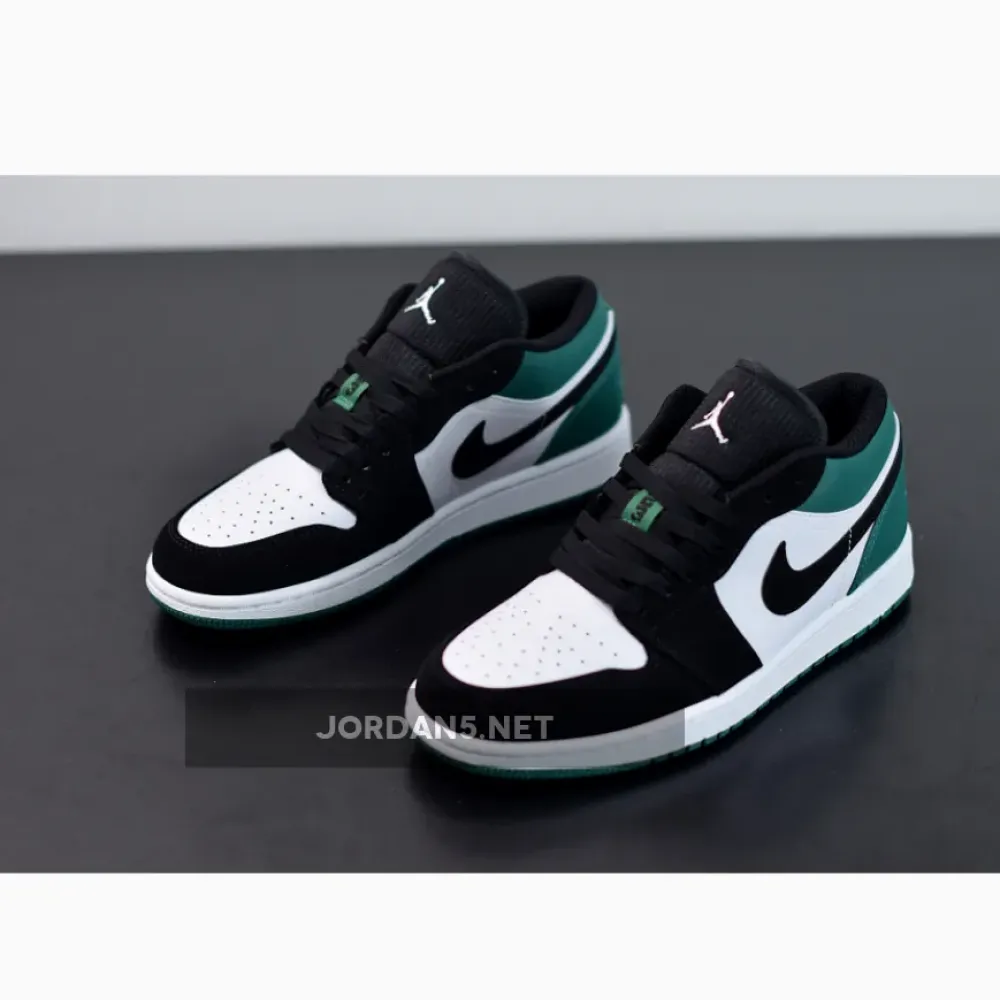 Air Jordan 1 Low White/Black-Mystic Green  553558-113