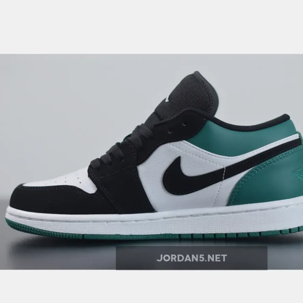 Air Jordan 1 Low White/Black-Mystic Green  553558-113