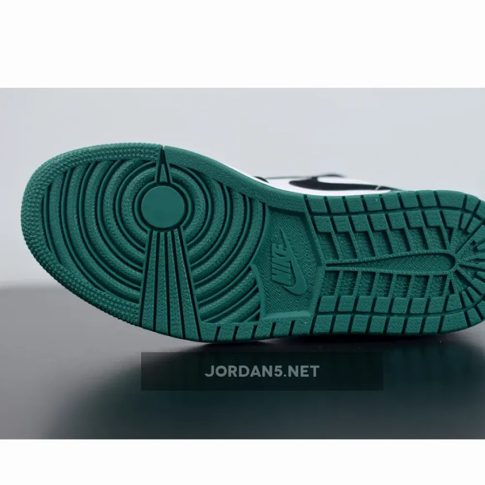 Air Jordan 1 Low White/Black-Mystic Green  553558-113