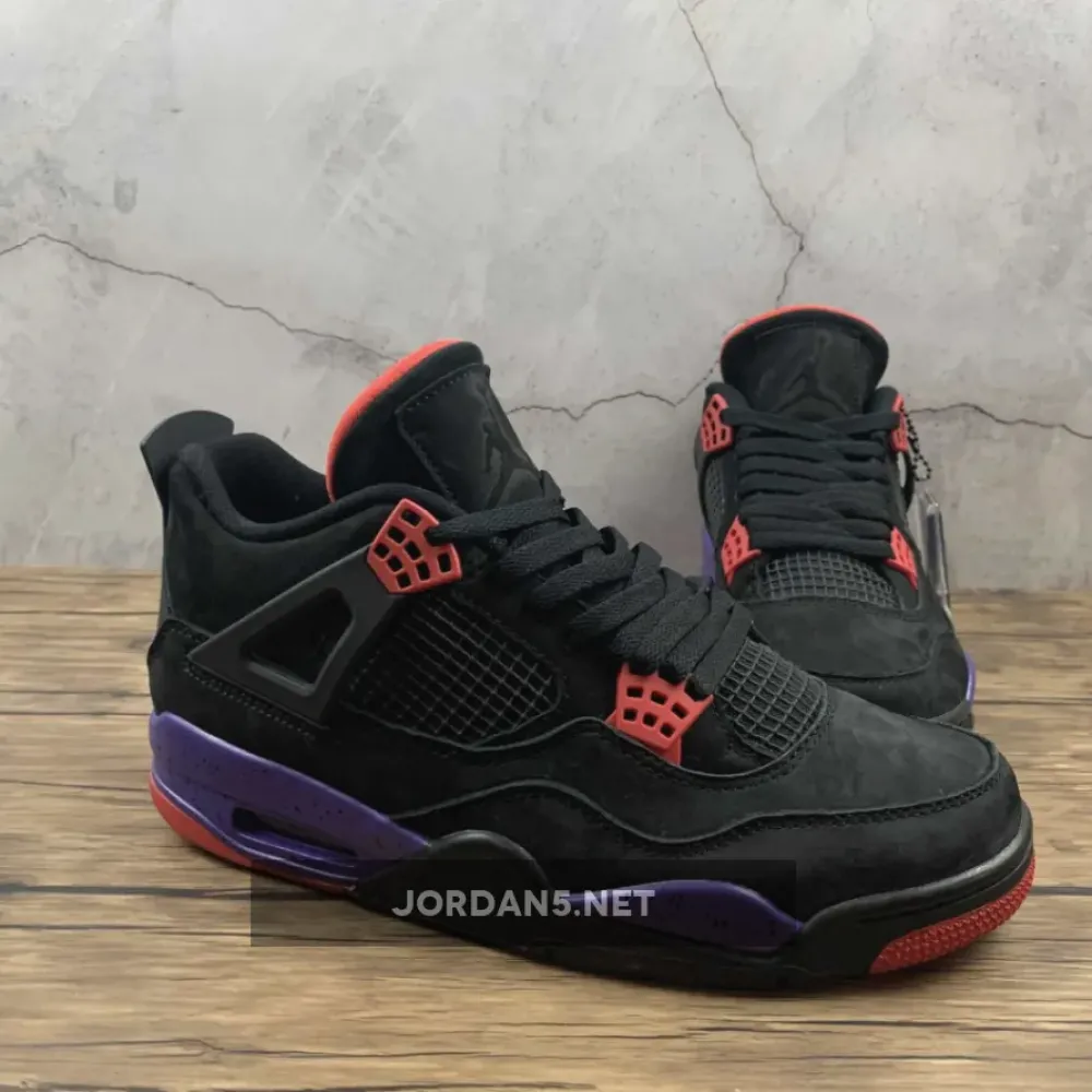 Air Jordan 4 “Raptors” Black/University Red-Court Purple  AQ3816-065