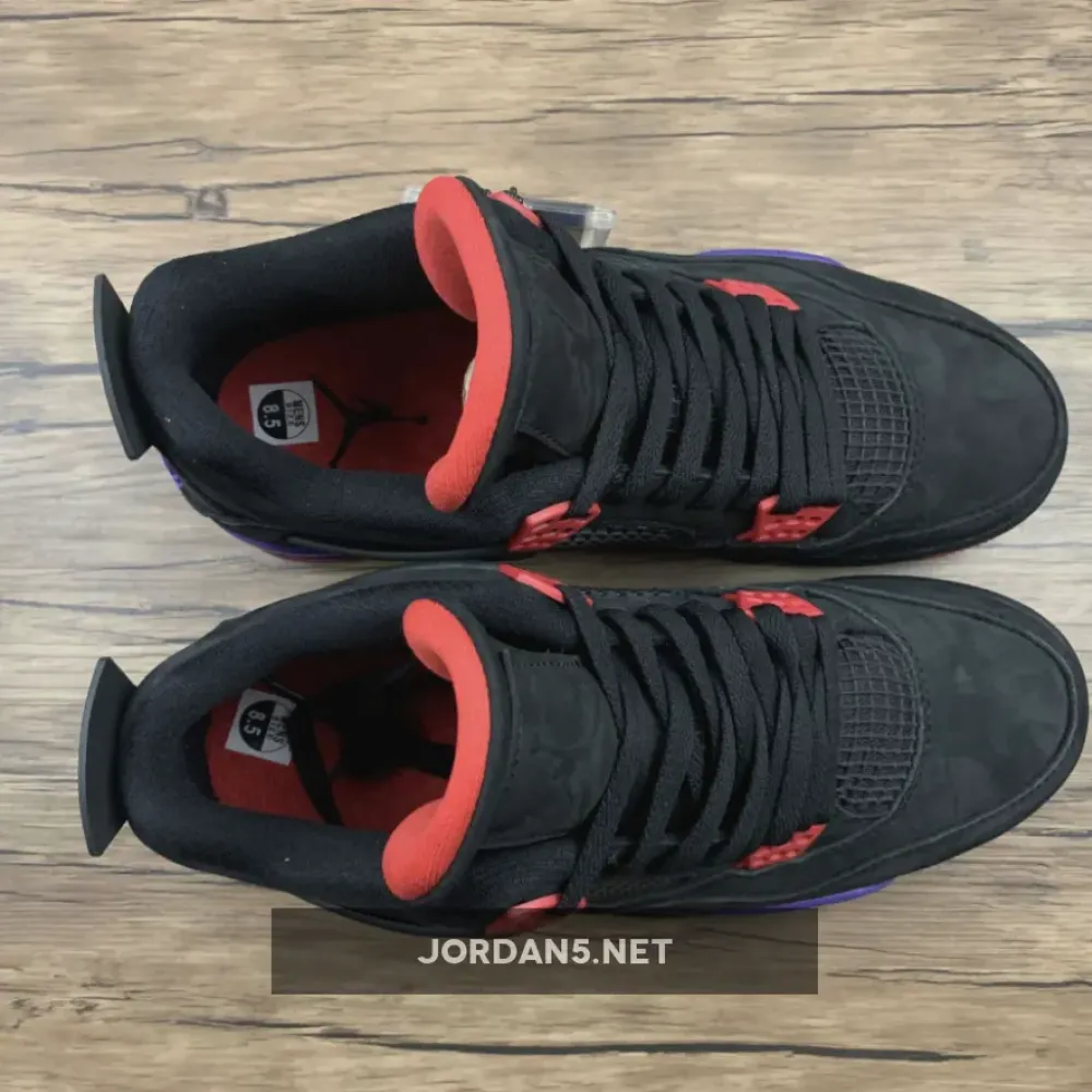 Air Jordan 4 “Raptors” Black/University Red-Court Purple  AQ3816-065