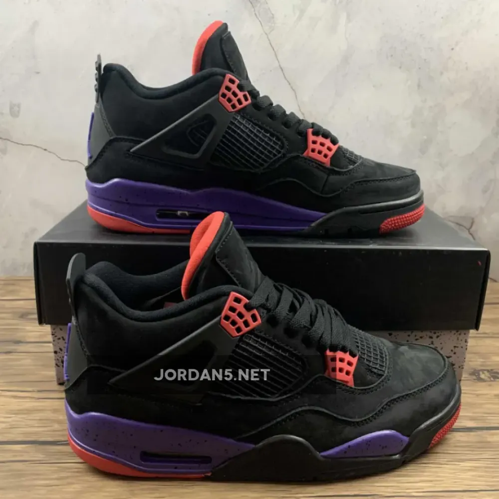 Air Jordan 4 “Raptors” Black/University Red-Court Purple  AQ3816-065