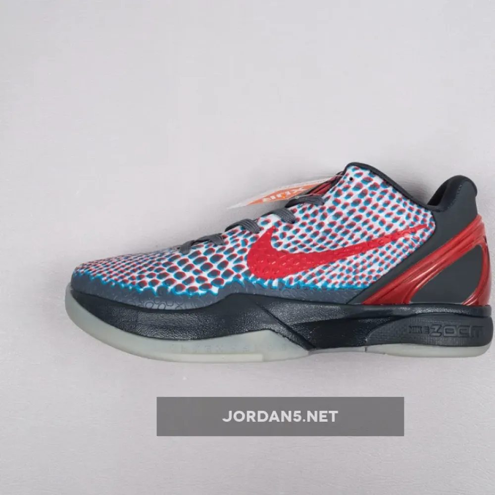 Nike Kobe 6 Protro ‘3D Hollywood’ Dark Grey/Daring Red-Chlorine Blue  DD2305-003