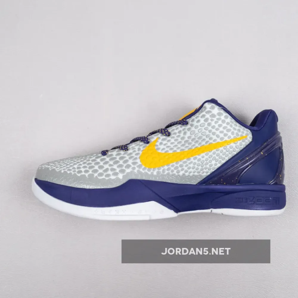 Nike Kobe 6 Protro ‘3D Lakers’ White/Purple-Grey-Yellow