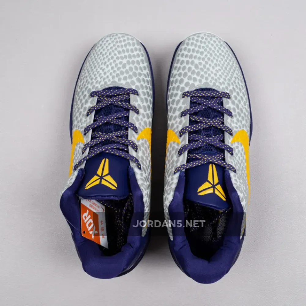 Nike Kobe 6 Protro ‘3D Lakers’ White/Purple-Grey-Yellow