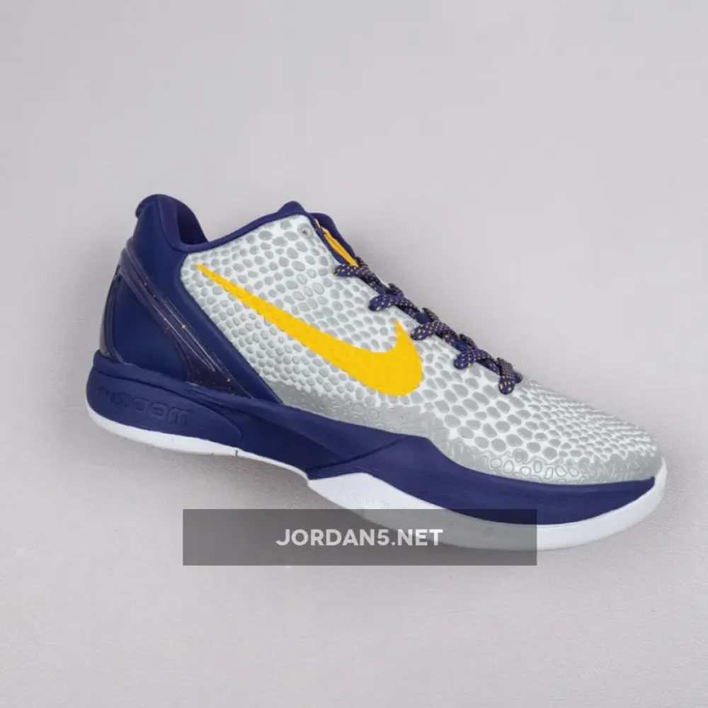 Nike Kobe 6 Protro ‘3D Lakers’ White/Purple-Grey-Yellow