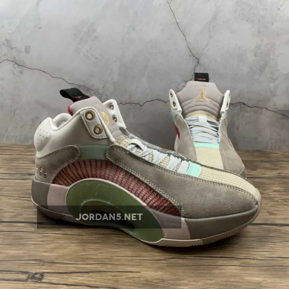 Clot x Air Jordan 35 Sepia Stone/Metallic Gold-Desert Sand  DD9322-200