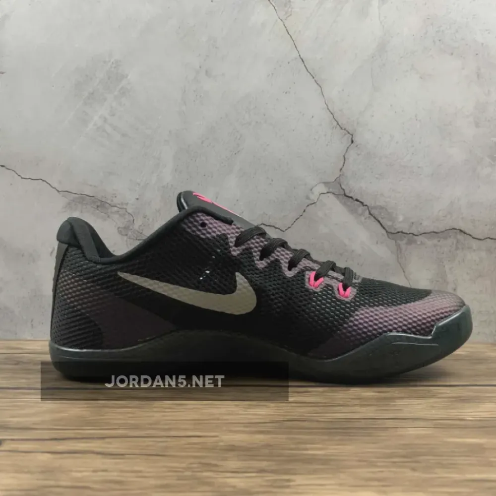Nike Kobe 11 Low “Invisibility Cloak” Black/Hyper Pink-Metallic Silver  836184-005