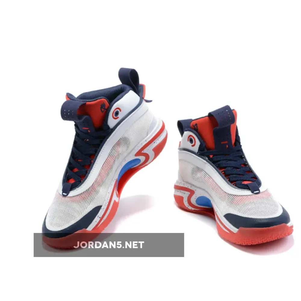 Air Jordan 36 White Red Blue Navy