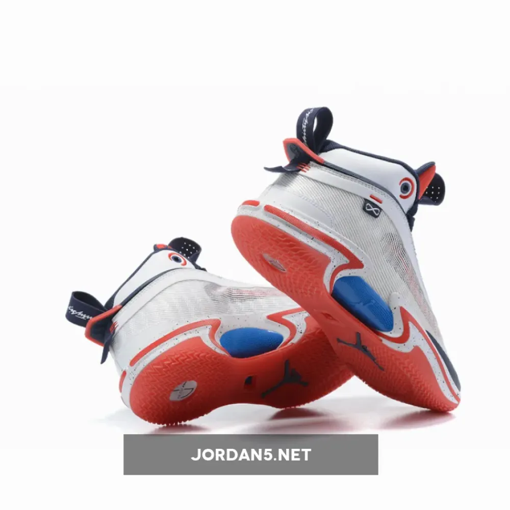 Air Jordan 36 White Red Blue Navy