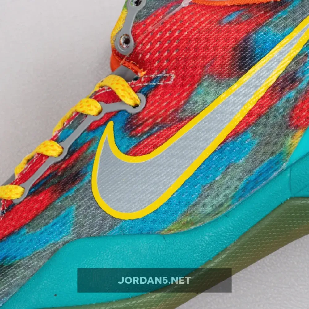 Nike Kobe 8 System ‘Venice Beach’ Grey/Metallic Silver-Tour Yellow  555286-002