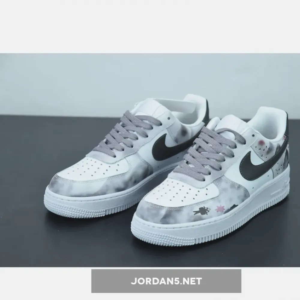 Custom Nike Air Force 1 Low White Black  DH2920-111