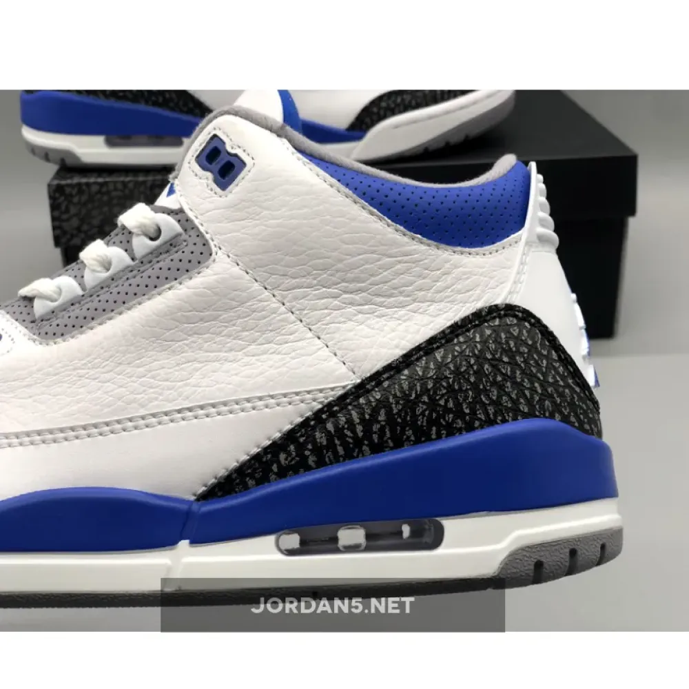 Air Jordan 3 White/Black-Cement Grey-Racer Blue  CT8532-145