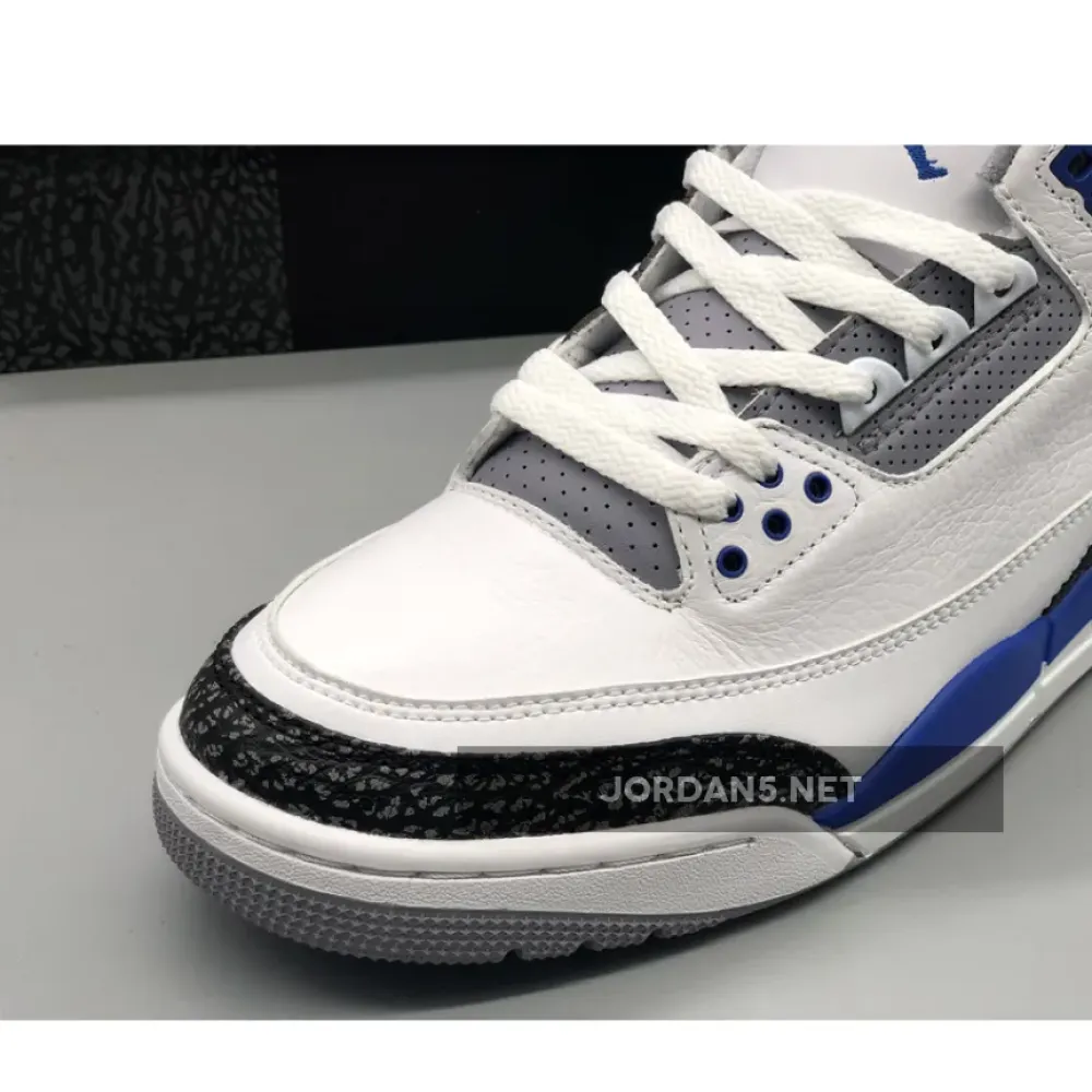 Air Jordan 3 White/Black-Cement Grey-Racer Blue  CT8532-145