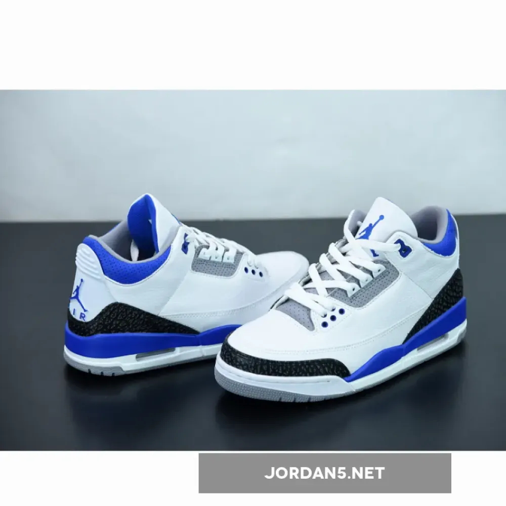 Air Jordan 3 White/Black-Cement Grey-Racer Blue  CT8532-145
