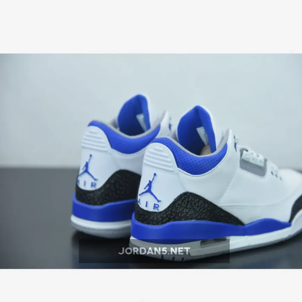 Air Jordan 3 White/Black-Cement Grey-Racer Blue  CT8532-145