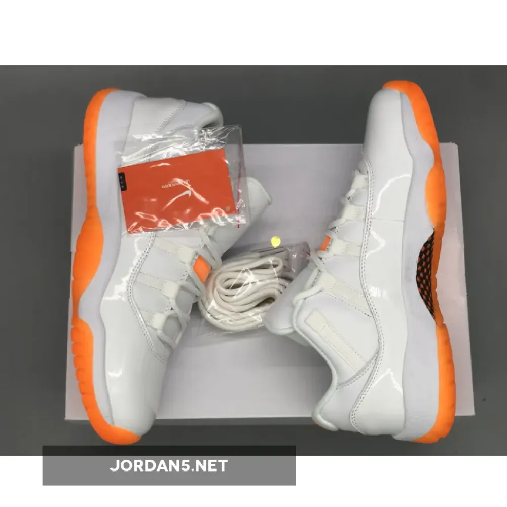 Air Jordan 11 Low White/Bright Citrus  AH7860-139