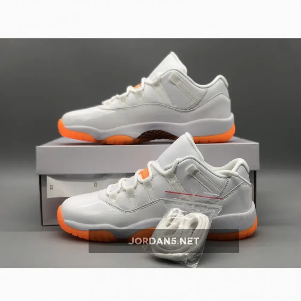 Air Jordan 11 Low White/Bright Citrus  AH7860-139