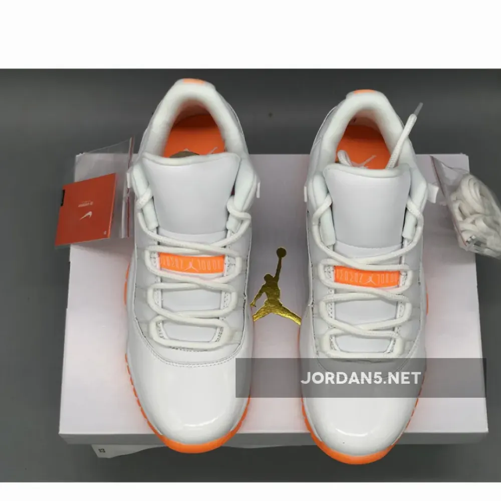 Air Jordan 11 Low White/Bright Citrus  AH7860-139