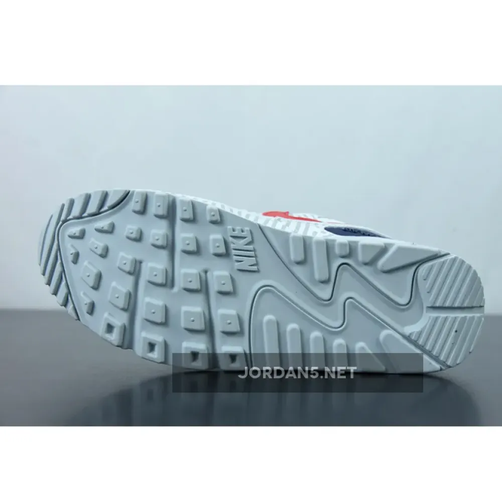 Nike Air Max 90 “Euro Tour” White/Midnight Navy-Red  CW7574-100