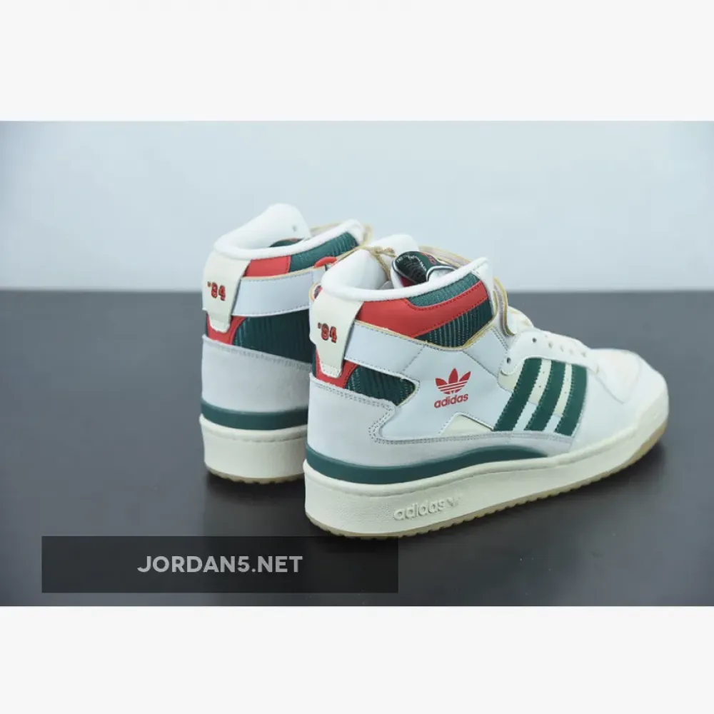 adidas Forum 84 High White Green Red  GX9055