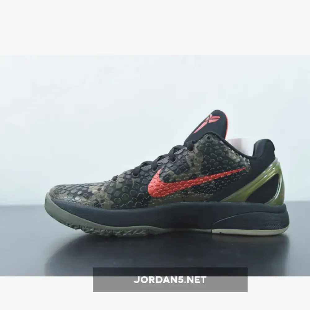 Nike Zoom Kobe VI ‘Italian Camo’ Black/Khaki-Olive-Crimson 429659-900