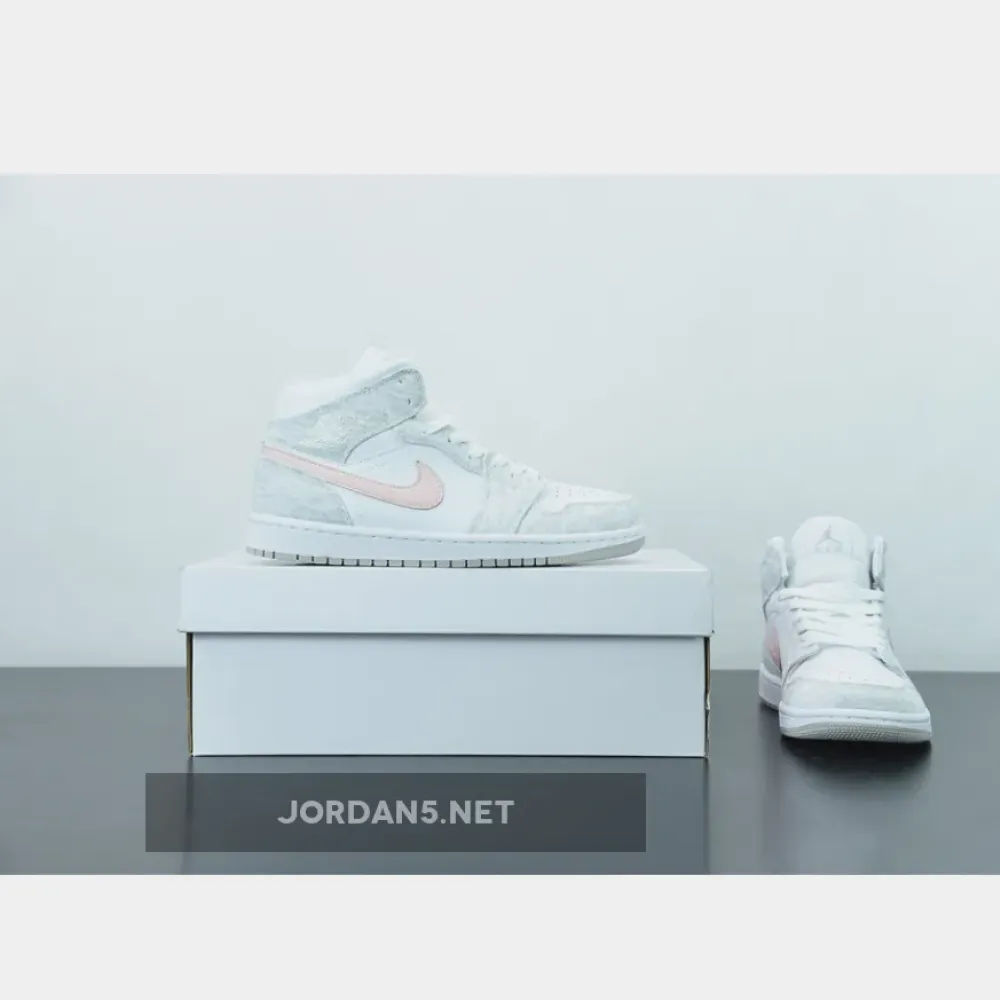 Air Jordan 1 Mid SE Light Iron Ore/Atmosphere-White