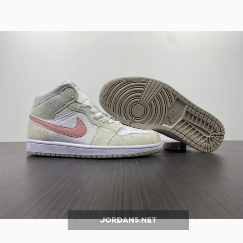 Air Jordan 1 Mid SE Light Iron Ore/Atmosphere-White