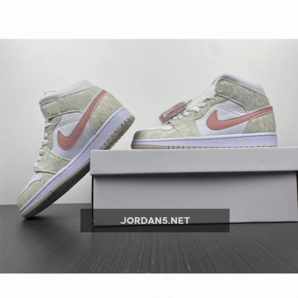 Air Jordan 1 Mid SE Light Iron Ore/Atmosphere-White