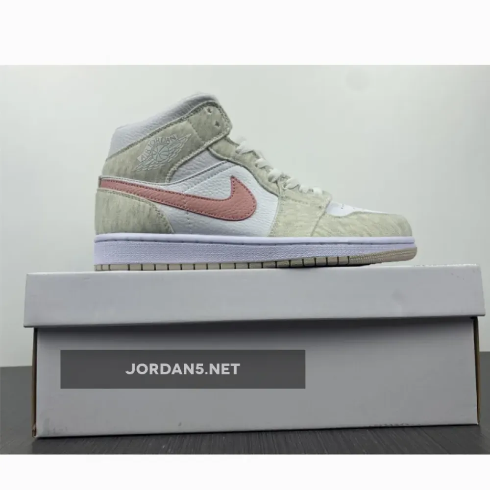 Air Jordan 1 Mid SE Light Iron Ore/Atmosphere-White