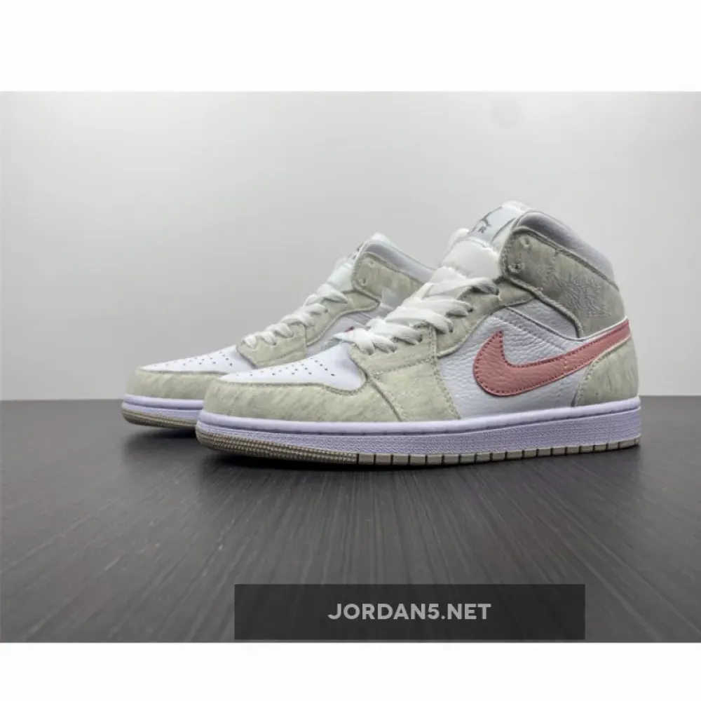 Air Jordan 1 Mid SE Light Iron Ore/Atmosphere-White