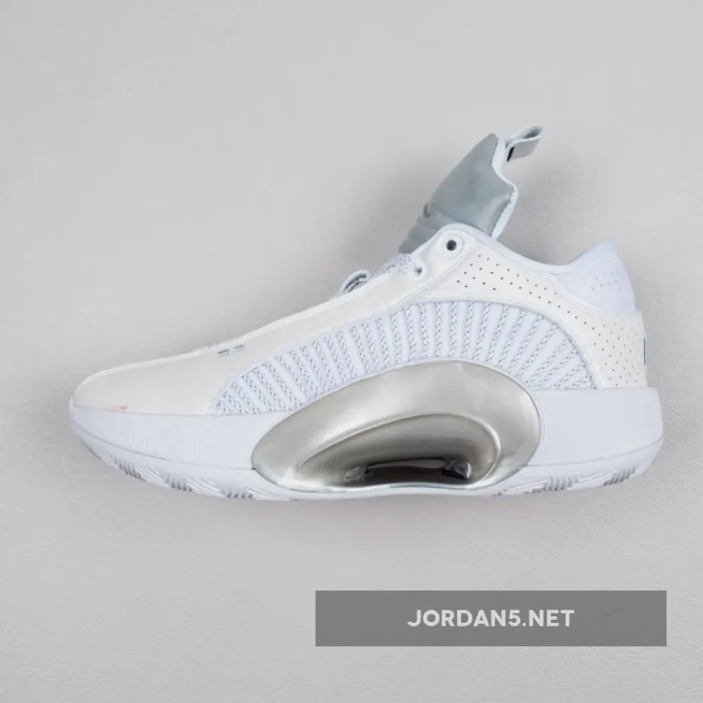 Air Jordan 35 Low White/White-Metallic Silver  CW2459-100