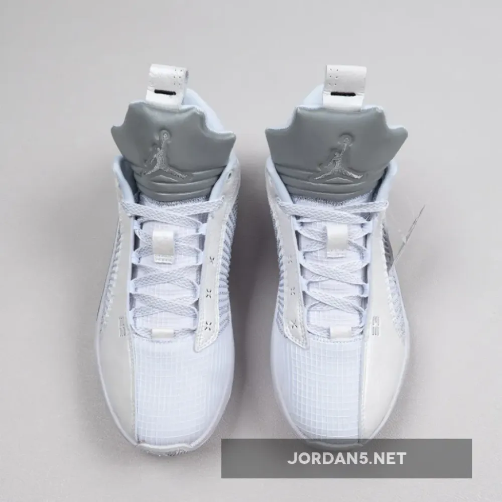 Air Jordan 35 Low White/White-Metallic Silver  CW2459-100