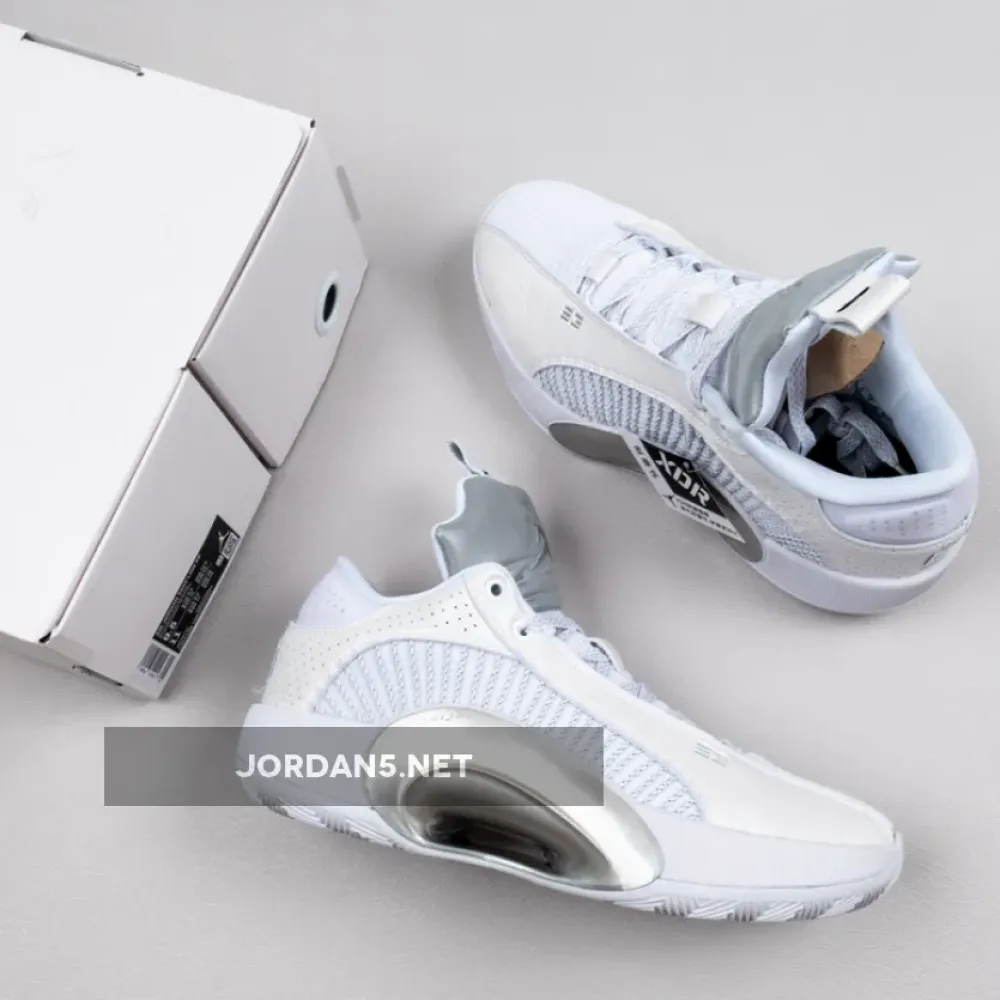 Air Jordan 35 Low White/White-Metallic Silver  CW2459-100