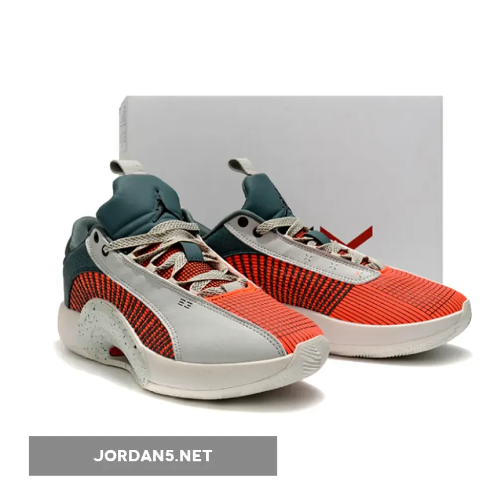 Air Jordan 35 Low Light Grey Red